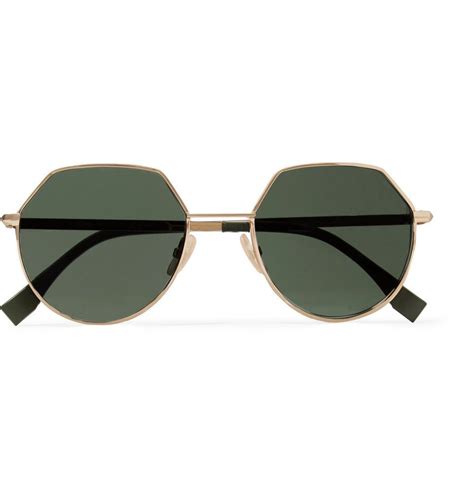 fendi sunglasses round|fendi hexagon sunglasses.